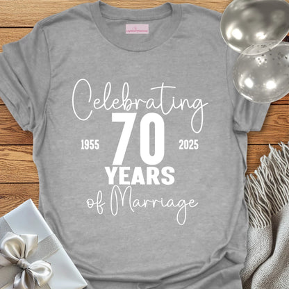 Celebrating 70 Years of Marriage - 70th Wedding Anniversary T-Shirt