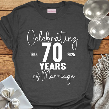 Celebrating 70 Years of Marriage - 70th Wedding Anniversary T-Shirt