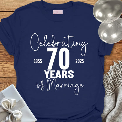 Celebrating 70 Years of Marriage - 70th Wedding Anniversary T-Shirt