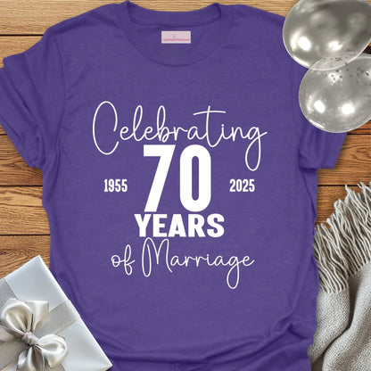 Celebrating 70 Years of Marriage - 70th Wedding Anniversary T-Shirt