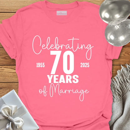 Celebrating 70 Years of Marriage - 70th Wedding Anniversary T-Shirt