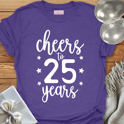 Cheers to 25 Years - 25th Wedding Anniversary T-Shirt