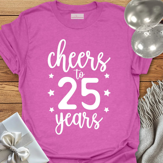 Cheers to 25 Years - 25th Wedding Anniversary T-Shirt