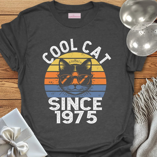 Cool Cat Since 1975 - 50th Birthday T-Shirt