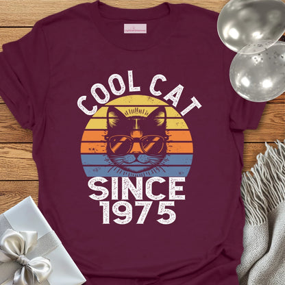 Cool Cat Since 1975 - 50th Birthday T-Shirt