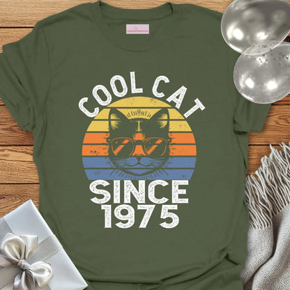 Cool Cat Since 1975 - 50th Birthday T-Shirt