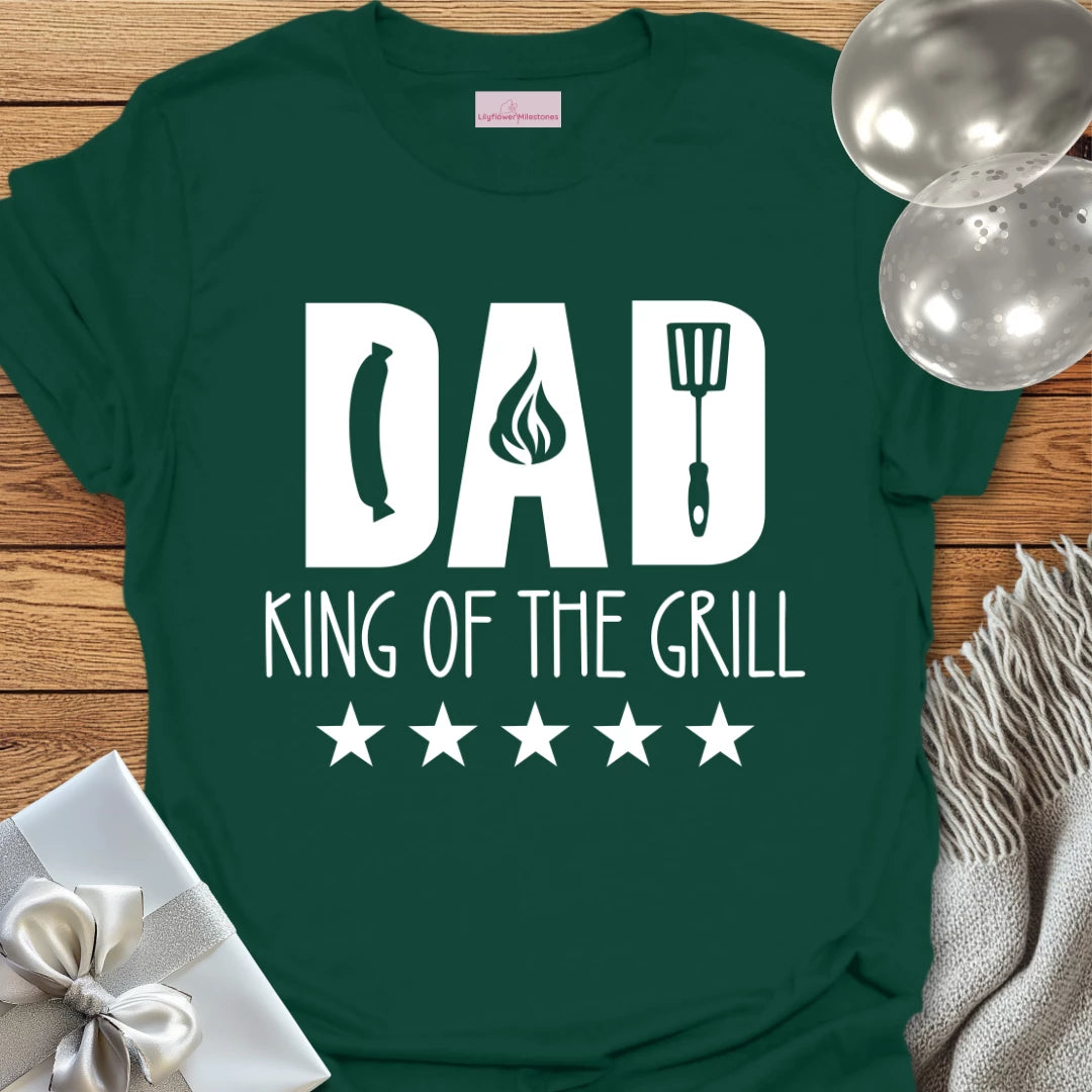 Dad, King of the Grill - Parenting T-Shirt
