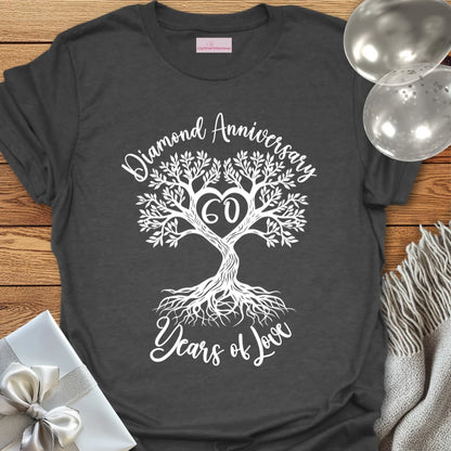 Diamond Anniversary, 60 Years of Love - 60th Wedding Anniversary T-Shirt
