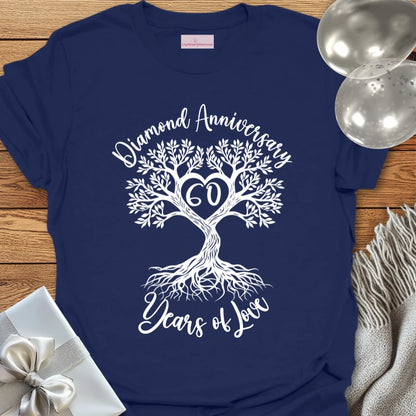 Diamond Anniversary, 60 Years of Love - 60th Wedding Anniversary T-Shirt