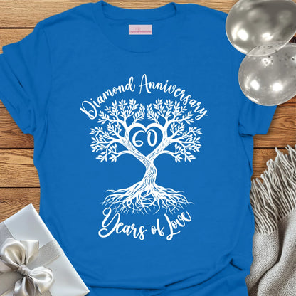 Diamond Anniversary, 60 Years of Love - 60th Wedding Anniversary T-Shirt
