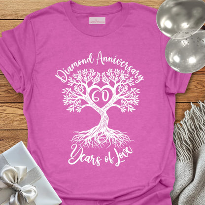 Diamond Anniversary, 60 Years of Love - 60th Wedding Anniversary T-Shirt
