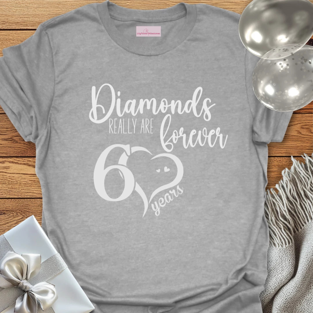 60 Years, Diamonds Really Are Forever - 60th Wedding Anniversary T-Shirt