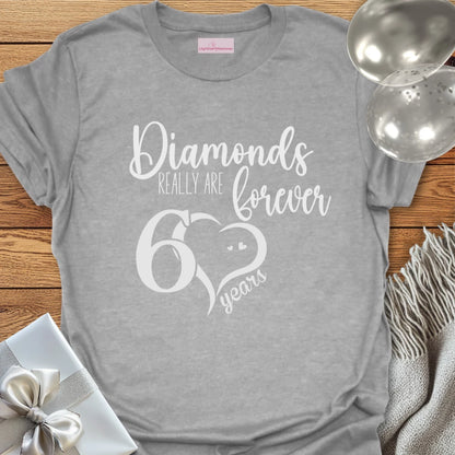 60 Years, Diamonds Really Are Forever - 60th Wedding Anniversary T-Shirt