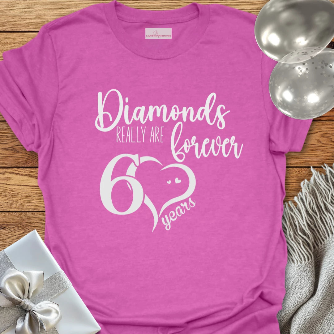 60 Years, Diamonds Really Are Forever - 60th Wedding Anniversary T-Shirt
