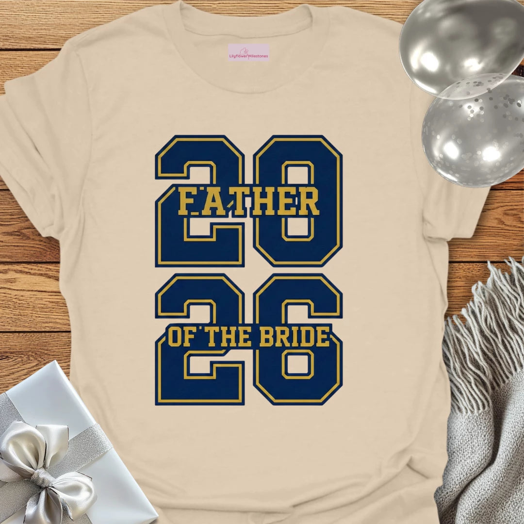 Father of the Bride - Varsity Wedding T-Shirt