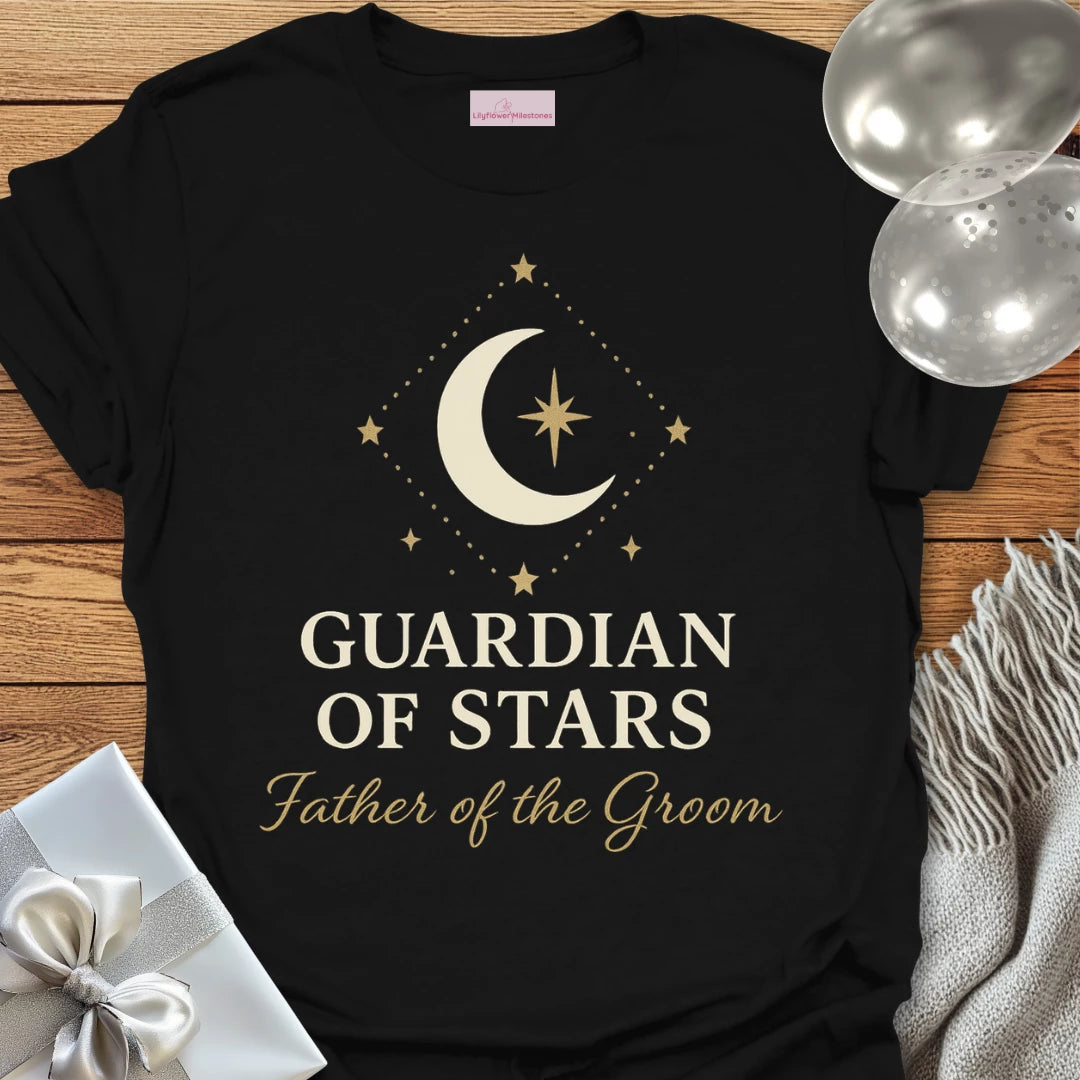 Father of the Groom, Guardian of Stars Wedding T-Shirt