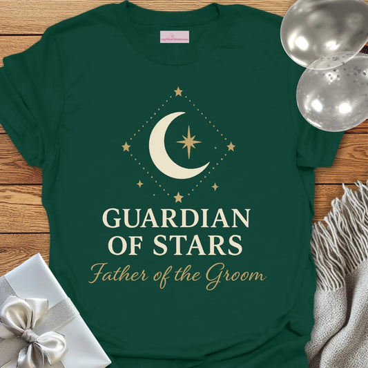 Father of the Groom, Guardian of Stars Wedding T-Shirt