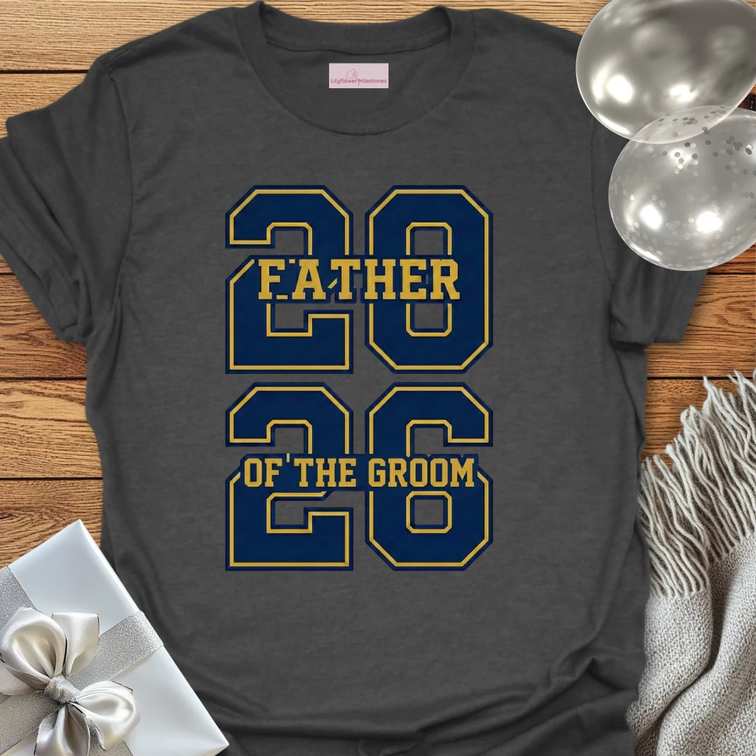 Father of the Groom - Varsity Wedding T-Shirt