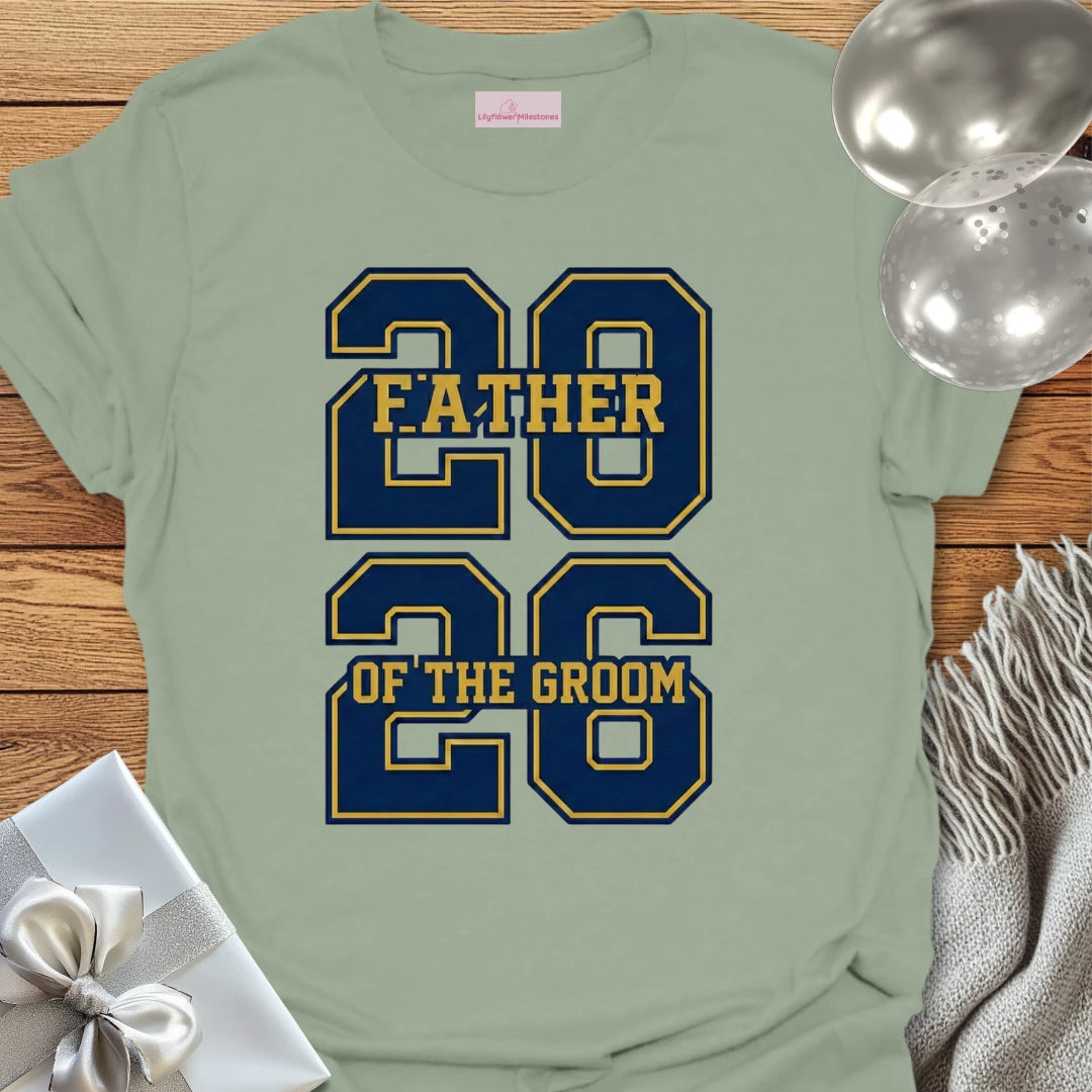 Father of the Groom - Varsity Wedding T-Shirt