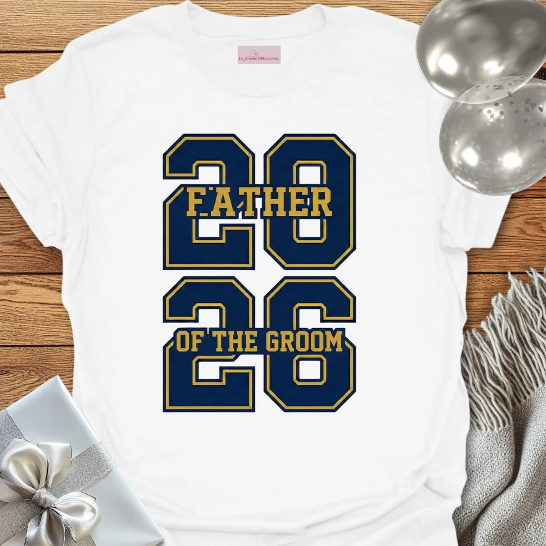 Father of the Groom - Varsity Wedding T-Shirt