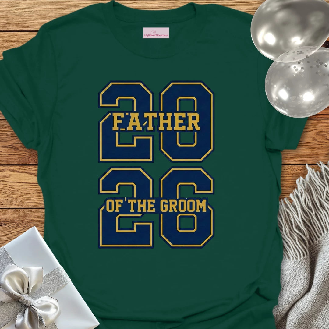 Father of the Groom - Varsity Wedding T-Shirt