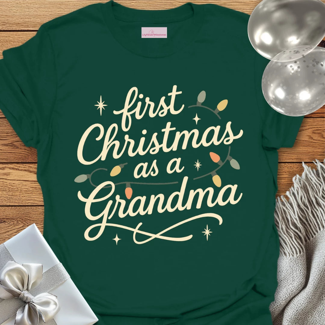 First Christmas as a Grandma - Christmas T-Shirt