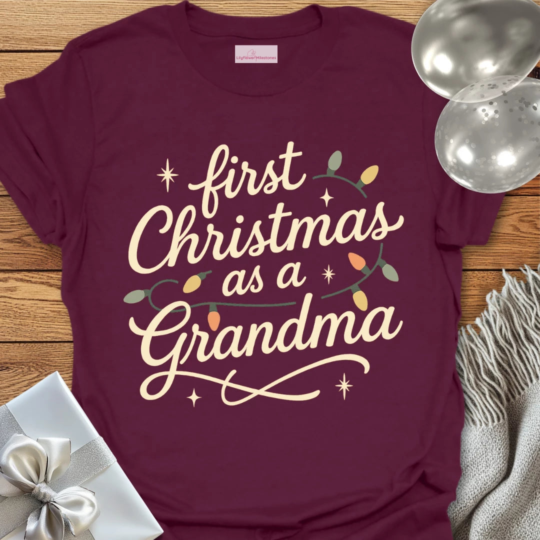 First Christmas as a Grandma - Christmas T-Shirt