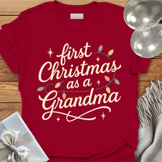 First Christmas as a Grandma - Christmas T-Shirt