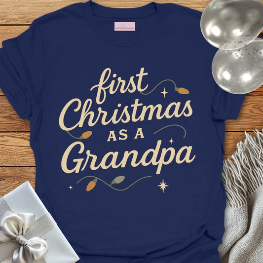 First Christmas as a Grandpa - Christmas T-Shirt
