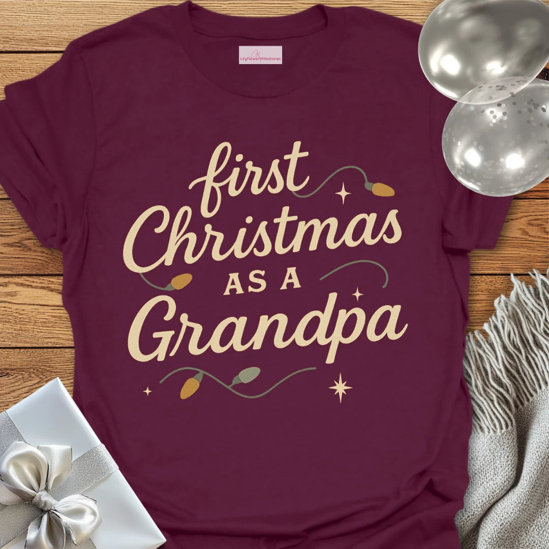 First Christmas as a Grandpa - Christmas T-Shirt