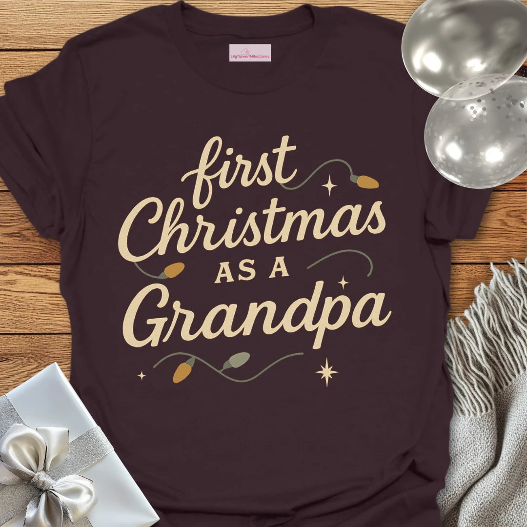 First Christmas as a Grandpa - Christmas T-Shirt