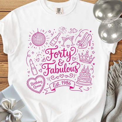 Forty & Fabulous, Est 1986 - Premium 40th Birthday T-Shirt