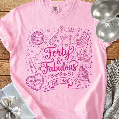 Forty & Fabulous, Est 1986 - Premium 40th Birthday T-Shirt