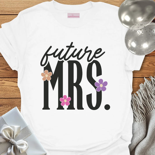 Future Mrs Floral Engagement T-Shirt