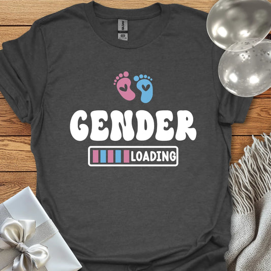 Gender Loading (footprints) - Pregnancy T-Shirt