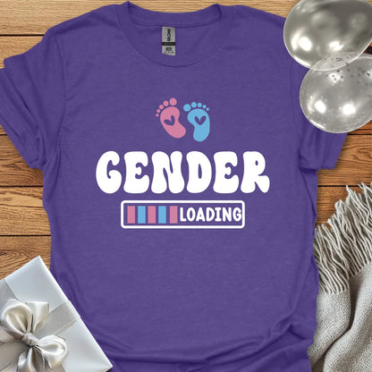 Gender Loading (footprints) - Pregnancy T-Shirt