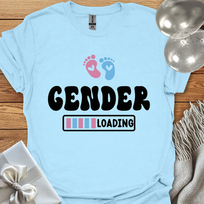 Gender Loading (footprints) - Pregnancy T-Shirt