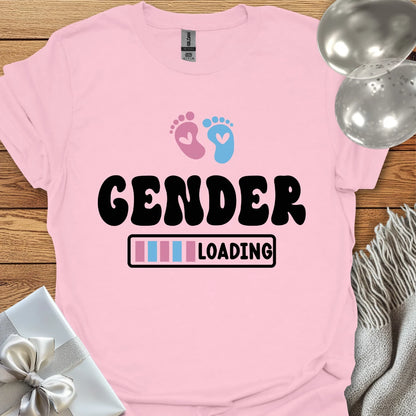 Gender Loading (footprints) - Pregnancy T-Shirt