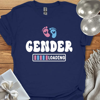 Gender Loading (footprints) - Pregnancy T-Shirt