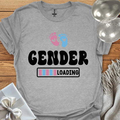 Gender Loading (footprints) - Pregnancy T-Shirt