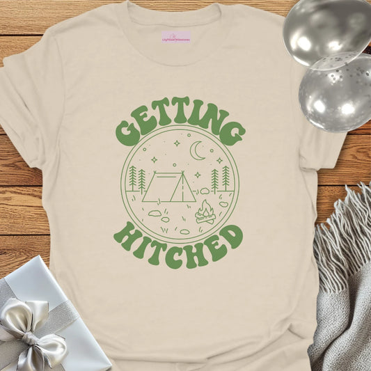 Getting Hitched - Camping Bachelorette Party T-Shirt