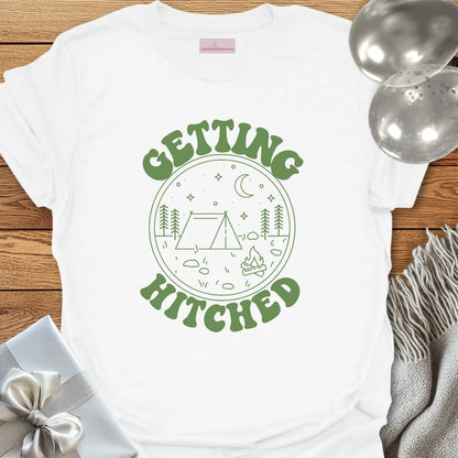 Getting Hitched - Camping Bachelorette Party T-Shirt