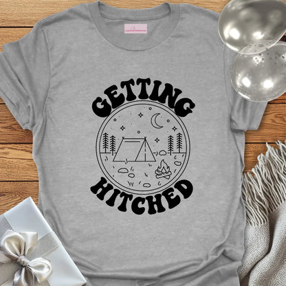 Getting Hitched - Camping Bachelorette Party T-Shirt