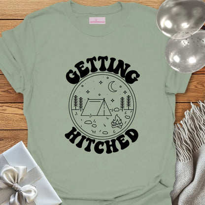 Getting Hitched - Camping Bachelorette Party T-Shirt