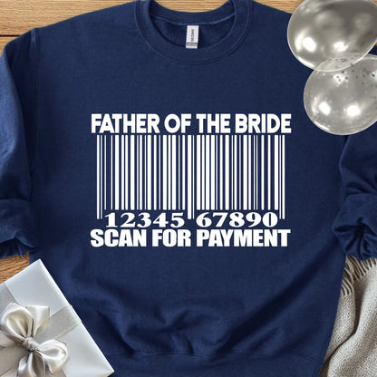 Father of the Bride, Scan for Payment Classic Sweatshirt