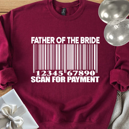 Father of the Bride, Scan for Payment Classic Sweatshirt
