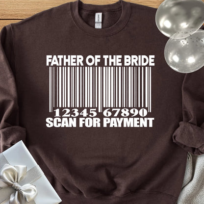 Father of the Bride, Scan for Payment Classic Sweatshirt