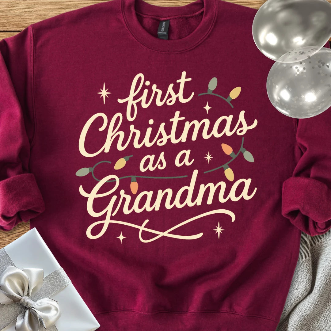 First Christmas as a Grandma - Classic Christmas Sweatshirt