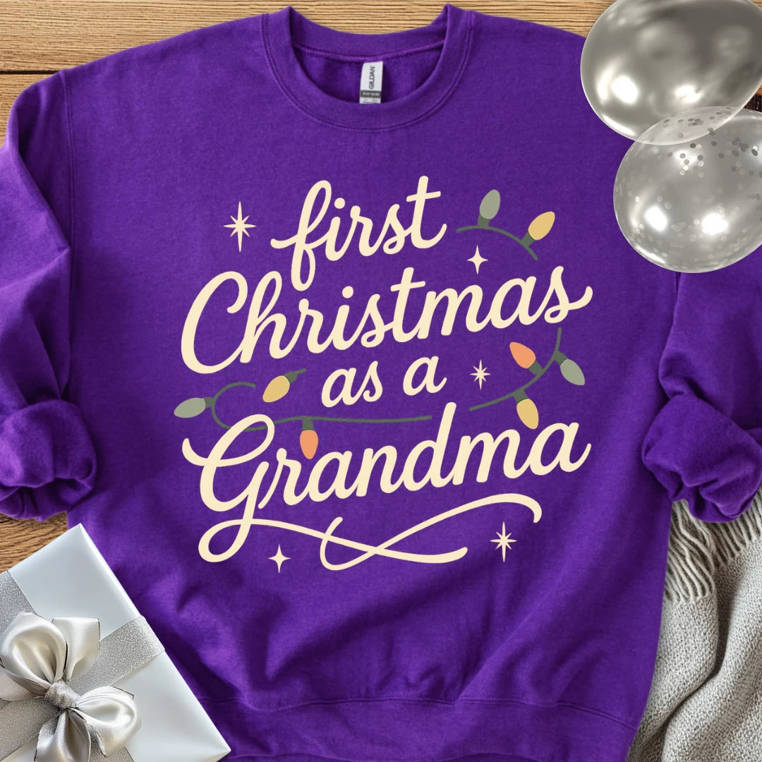 First Christmas as a Grandma - Classic Christmas Sweatshirt