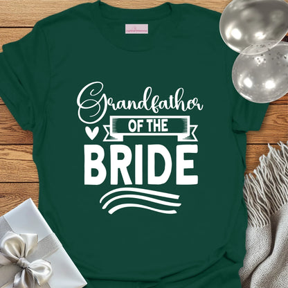 Grandfather of the Bride Wedding T-Shirt